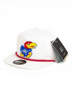 Kansas Jayhawks 3D Classic Rope Hat- White/ Red
